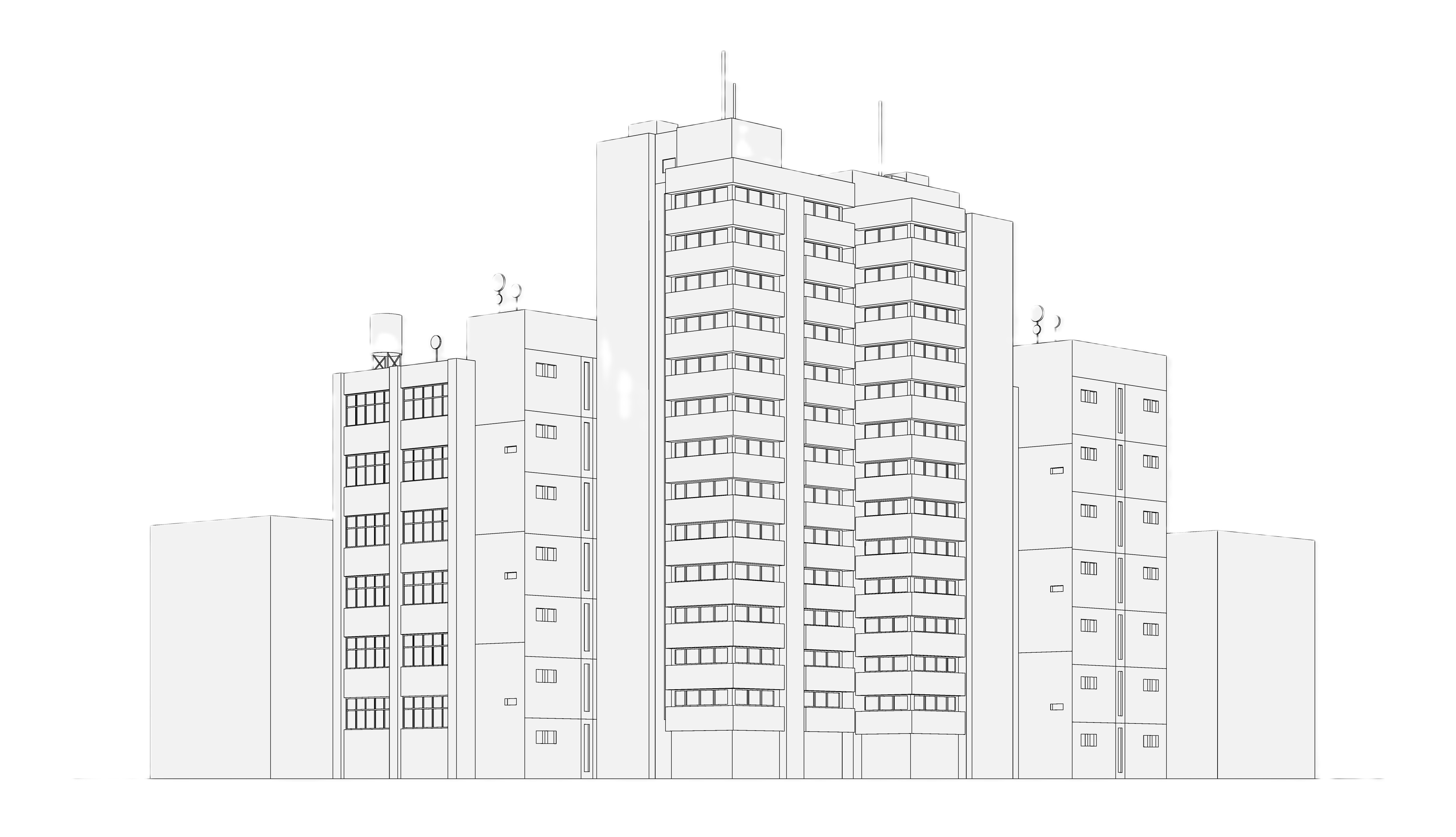 Architecture blueprint sketch